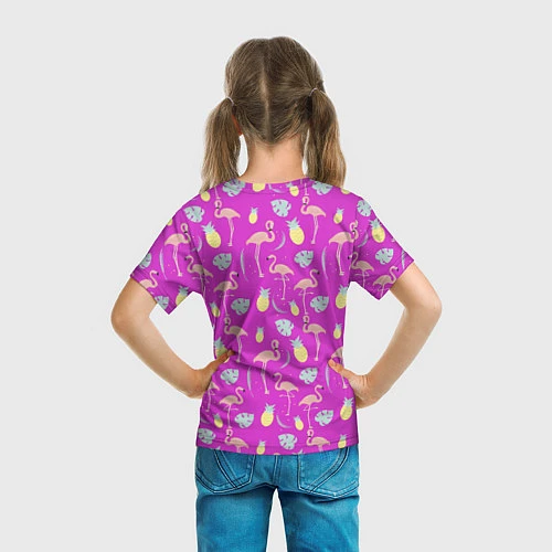 Детская футболка Тропическое наслаждение / 3D-принт – фото 6