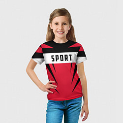 Футболка детская Sport: Red Style, цвет: 3D-принт — фото 2