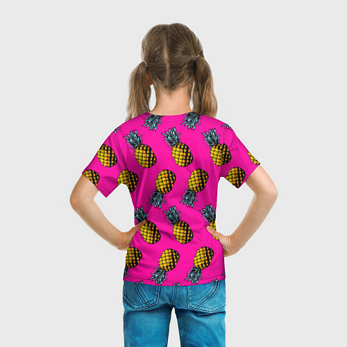 Детская футболка Ананасовый пейзаж / 3D-принт – фото 6