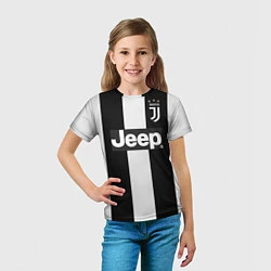 Футболка детская FC Juventus: Ronaldo Home 18-19, цвет: 3D-принт — фото 2