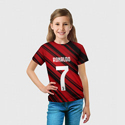 Футболка детская Ronaldo 7: Red Sport, цвет: 3D-принт — фото 2