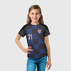 Футболка детская Domagoj Away WC 2018, цвет: 3D-принт — фото 2