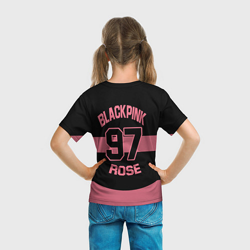 Детская футболка Black Pink: Rose 97 / 3D-принт – фото 6