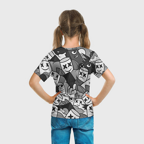 Детская футболка Marshmello: Mono Stories / 3D-принт – фото 6
