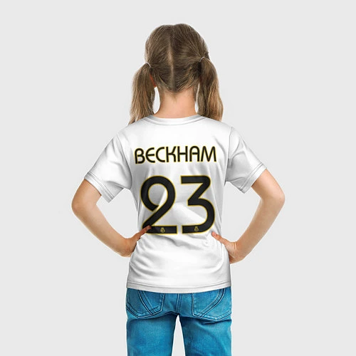 Детская футболка FC Real Madrid: Beckham Retro / 3D-принт – фото 6