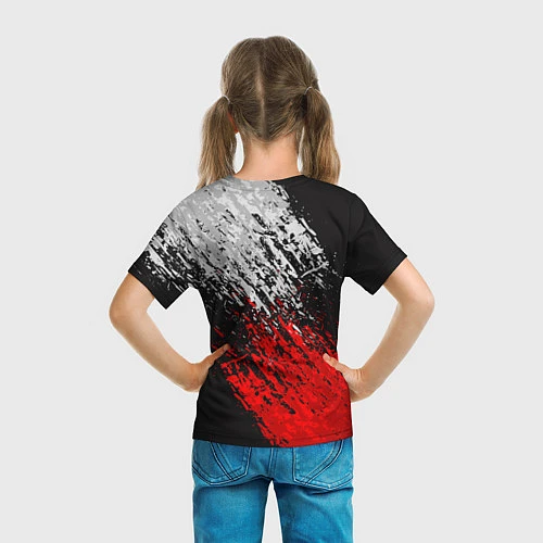 Детская футболка R6S: Red & White / 3D-принт – фото 6