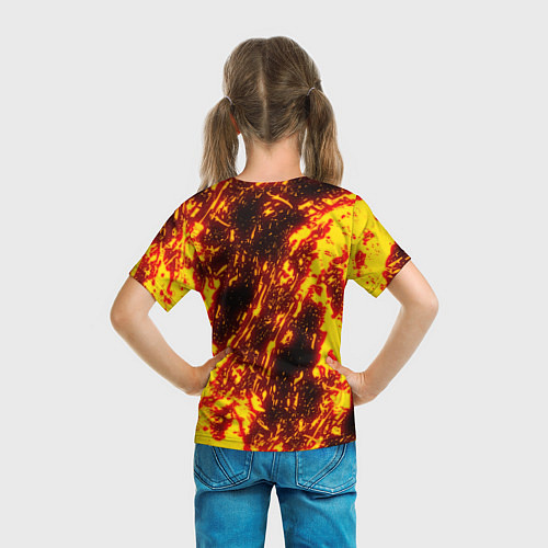 Детская футболка Cyberpunk 2077: FIRE SAMURAI / 3D-принт – фото 6