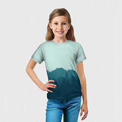 Футболка детская Firewatch Wood, цвет: 3D-принт — фото 2