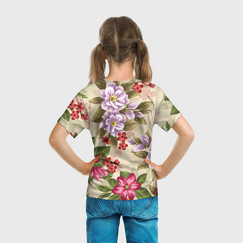 Детская футболка Цветочный мотив / 3D-принт – фото 6