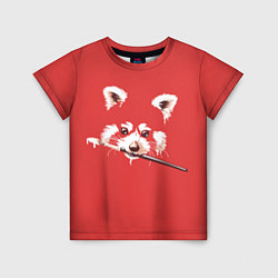 Футболка детская Красная панда с кисточкой, цвет: 3D-принт