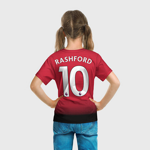 Детская футболка Rashford home 18-19 / 3D-принт – фото 6