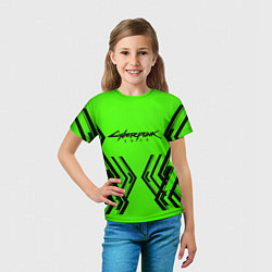 Футболка детская Cyberpunk 2077: Acid Green, цвет: 3D-принт — фото 2