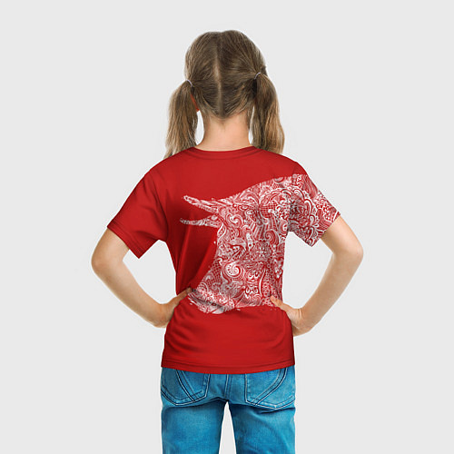 Детская футболка Красная свинья 2019 / 3D-принт – фото 6