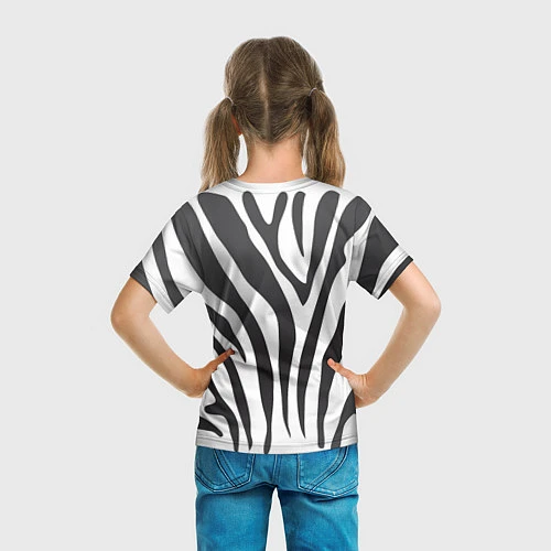 Детская футболка Африканская зебра / 3D-принт – фото 6