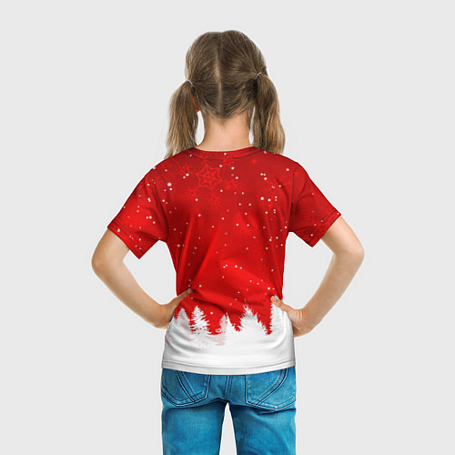 Детская футболка Christmas pattern / 3D-принт – фото 6
