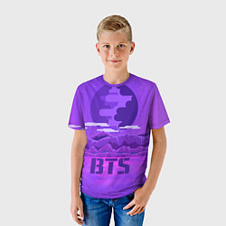 Футболка детская BTS: Violet Mountains, цвет: 3D-принт — фото 2