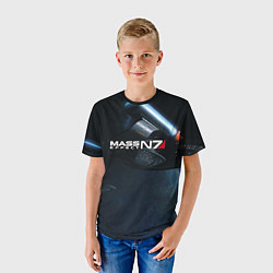 Футболка детская Mass Effect N7, цвет: 3D-принт — фото 2