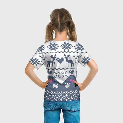 Детская футболка Новогодняя любовь / 3D-принт – фото 6