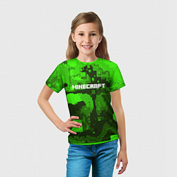 Футболка детская Minecraft: Green World, цвет: 3D-принт — фото 2