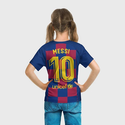 Детская футболка Messi home 19-20 season / 3D-принт – фото 6