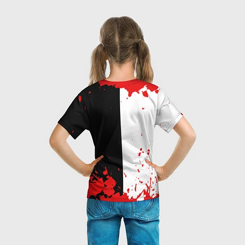 Детская футболка MONOKUMA Blood / 3D-принт – фото 6