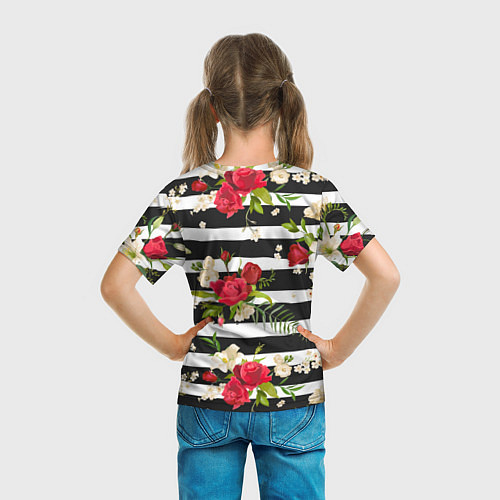 Детская футболка Розы и орхидеи / 3D-принт – фото 6