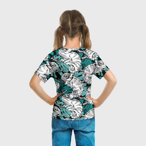 Детская футболка Хамелеоны / 3D-принт – фото 6