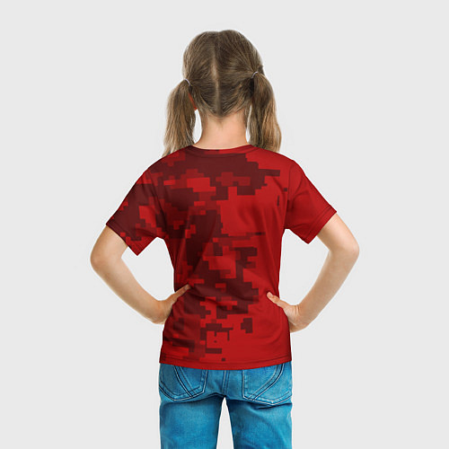 Детская футболка ROBLOX: Red Camo / 3D-принт – фото 6