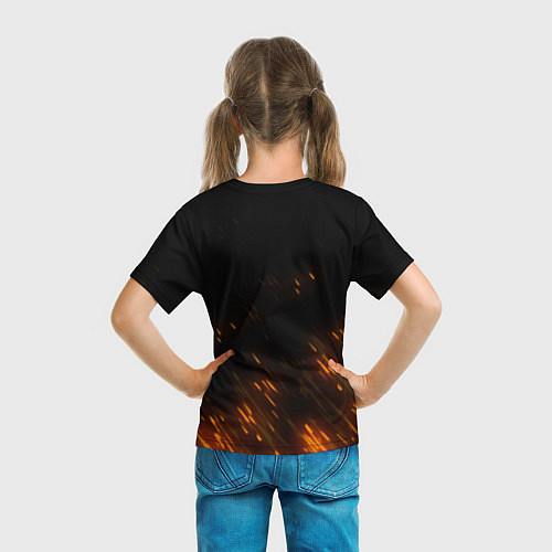 Детская футболка Apex Legends: Orange Flame / 3D-принт – фото 6