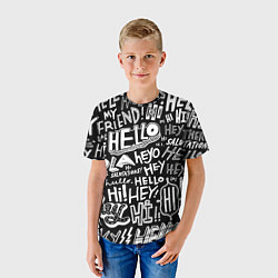 Футболка детская Hello Pattern, цвет: 3D-принт — фото 2