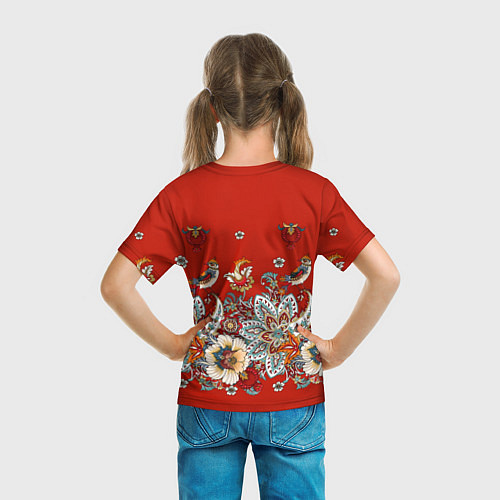 Детская футболка Орнамент с птицами / 3D-принт – фото 6