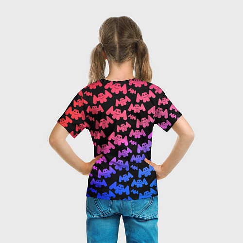 Детская футболка Marshmello: Pink & Violet / 3D-принт – фото 6