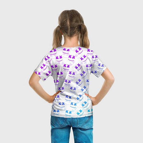 Детская футболка Marshmello: Light Neon / 3D-принт – фото 6