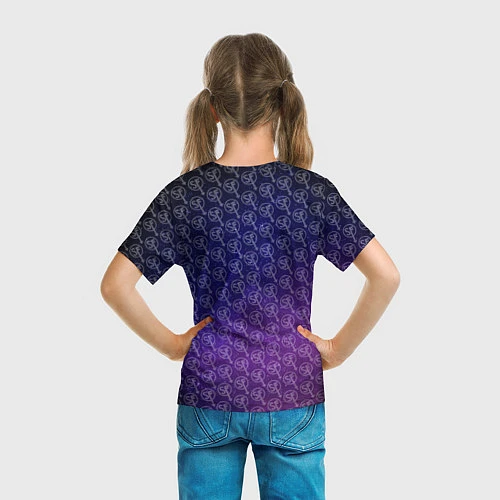 Детская футболка Sally Face: Violet SF / 3D-принт – фото 6