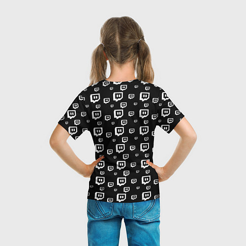 Детская футболка Twitch: Black Pattern / 3D-принт – фото 6