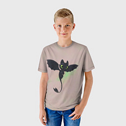 Футболка детская Ночная фурия, цвет: 3D-принт — фото 2