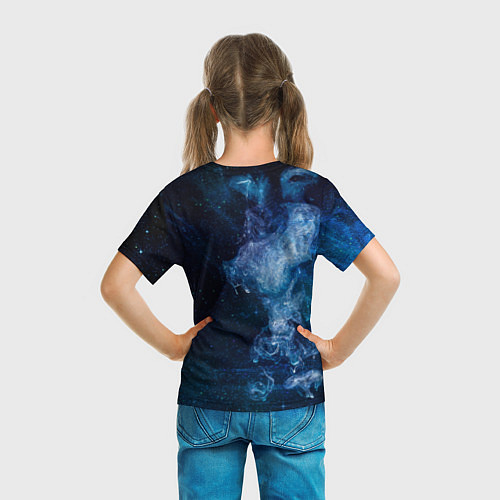 Детская футболка Синий космос / 3D-принт – фото 6