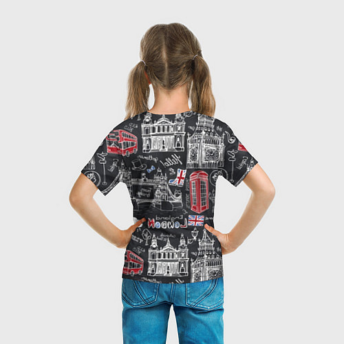 Детская футболка Привет Лондон / 3D-принт – фото 6