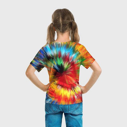 Детская футболка Абстракция разноцветная и яркая / 3D-принт – фото 6