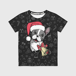 Футболка детская Merry Christmas - french bulldog, цвет: 3D-принт