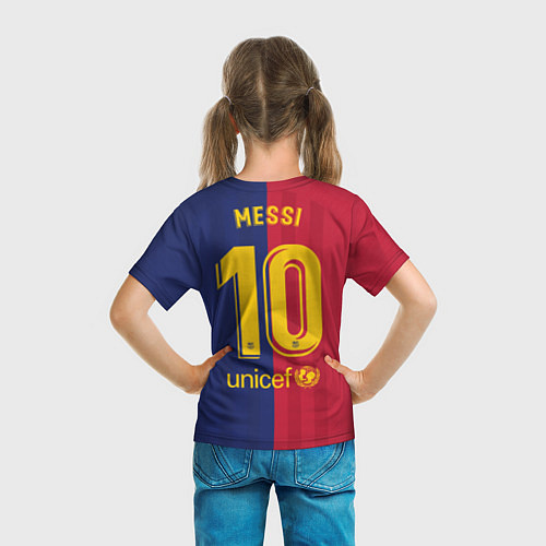 Детская футболка Messi home v3 19-20 / 3D-принт – фото 6