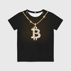 Футболка детская Бриллиантовый биткоин, цвет: 3D-принт