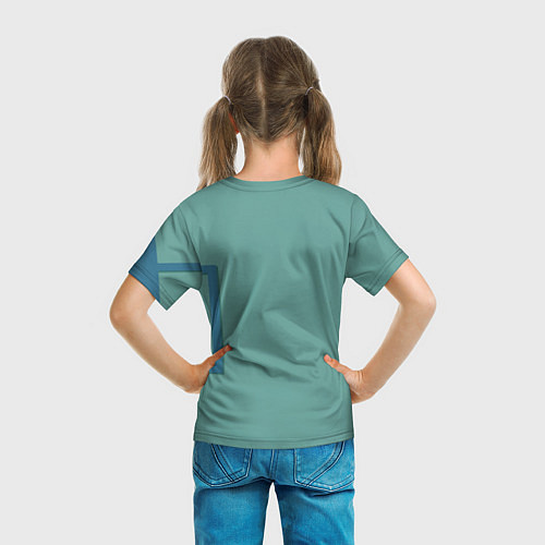 Детская футболка Billie Eilish: Turquoise Hair / 3D-принт – фото 6