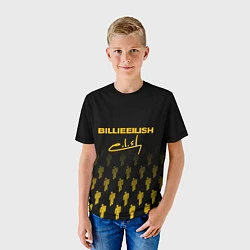 Футболка детская Billie Eilish: Yellow & Black Autograph, цвет: 3D-принт — фото 2