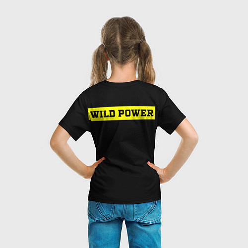 Детская футболка RUSSIAN BEAR - WILD POWER / 3D-принт – фото 6