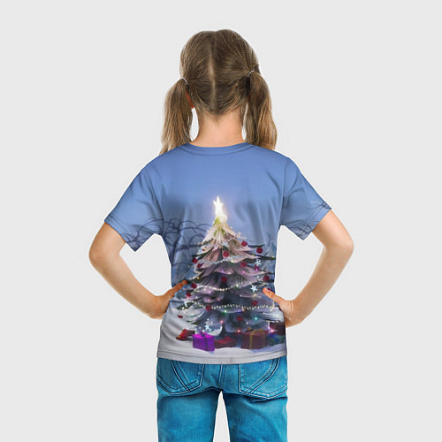 Детская футболка Fortnite Новогодний / 3D-принт – фото 6
