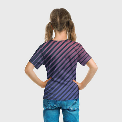 Детская футболка Геометрические лучи / 3D-принт – фото 6