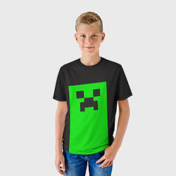 Футболка детская MINECRAFT карбон, цвет: 3D-принт — фото 2