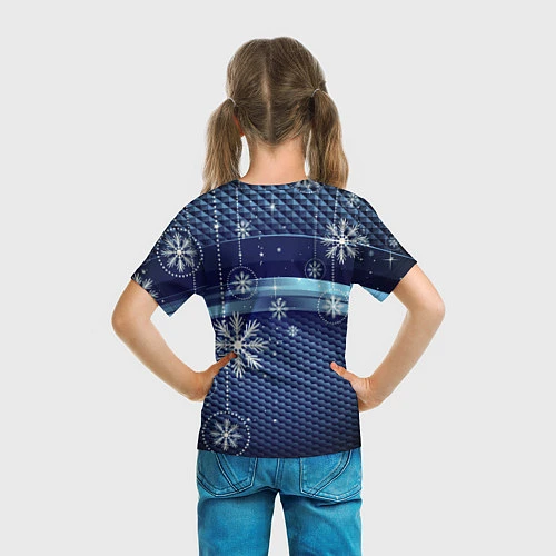 Детская футболка BRAWL STARS LEON НОВОГОДНИЙ / 3D-принт – фото 6