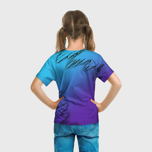 Детская футболка Brawl Stars LEON SHARK / 3D-принт – фото 6